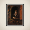 Girl at a Window, known as ‘The Daydreamer’ framed