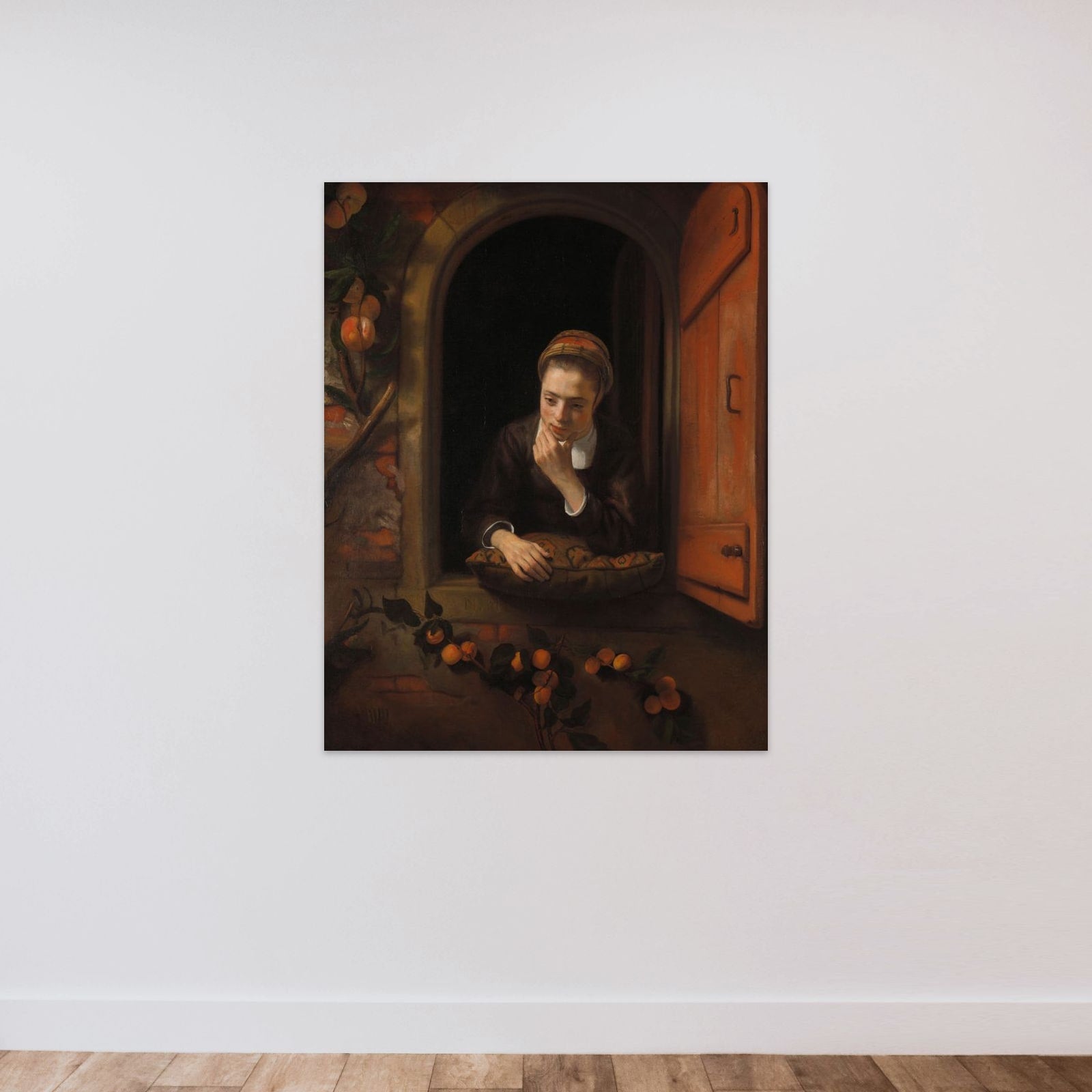 Girl at a Window, known as ‘The Daydreamer’ unframed — shown to scale