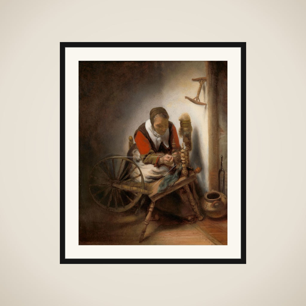 The Spinner, a Niddy-noddy Hanging on the Wall framed