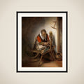 The Spinner, a Niddy-noddy Hanging on the Wall framed