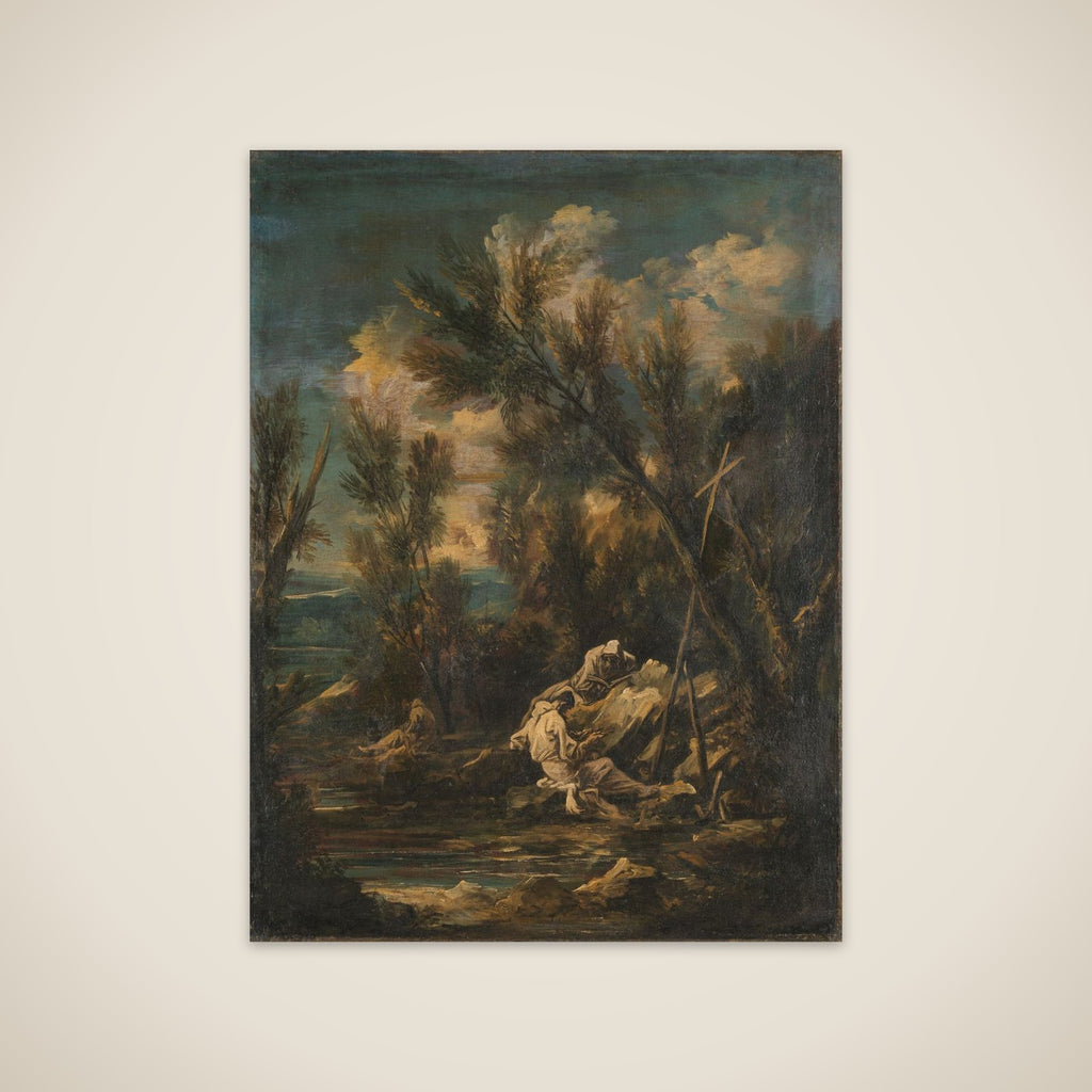 Carthusian Monks in a Landscape unframed print