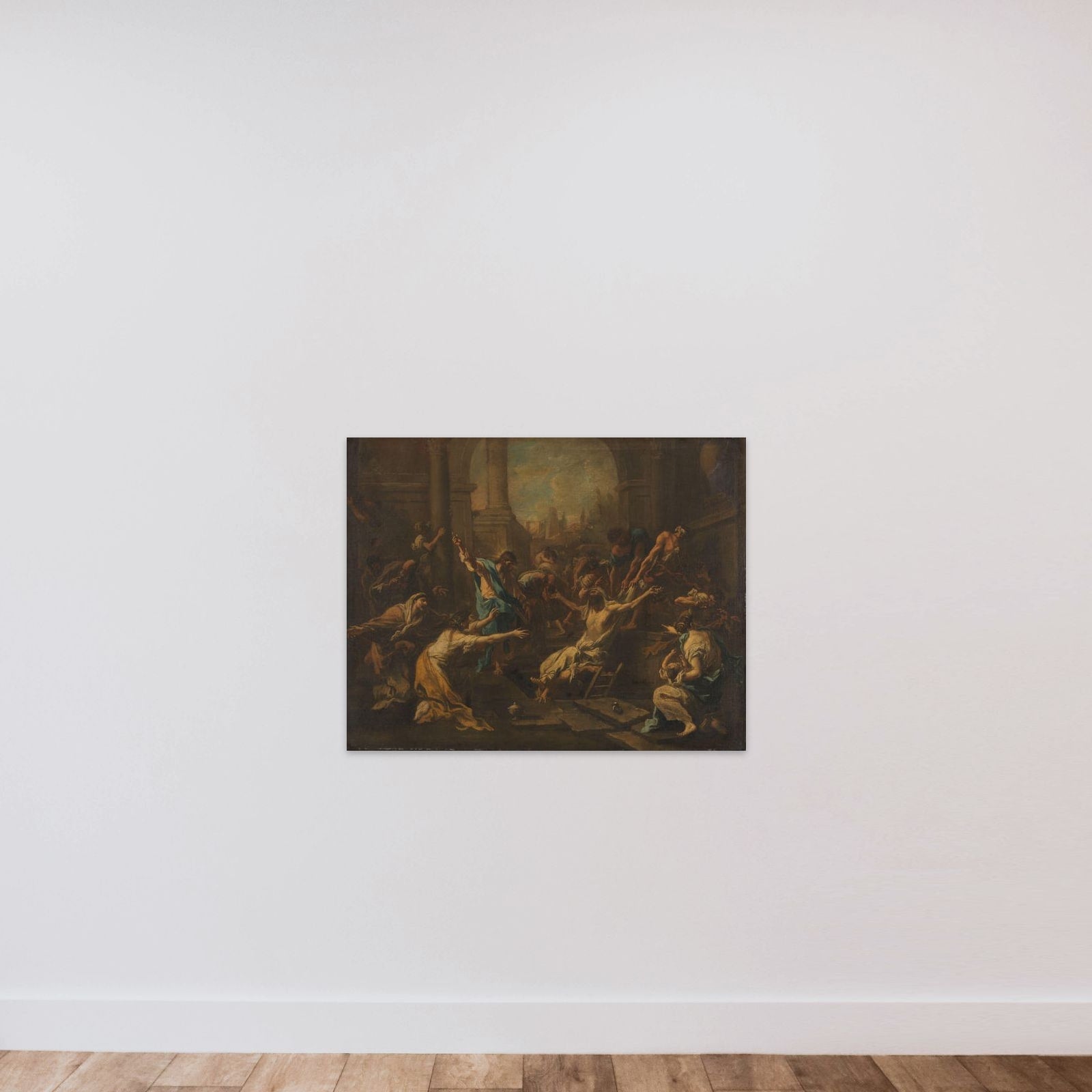 The Raising of Lazarus unframed — shown to scale