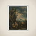 Landscape with Saint Bruno ? framed