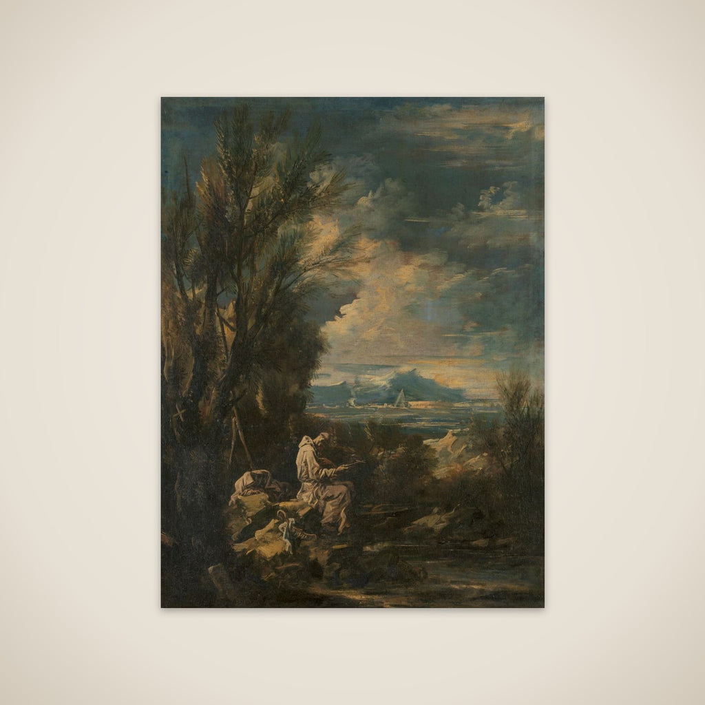 Landscape with Saint Bruno ? unframed print