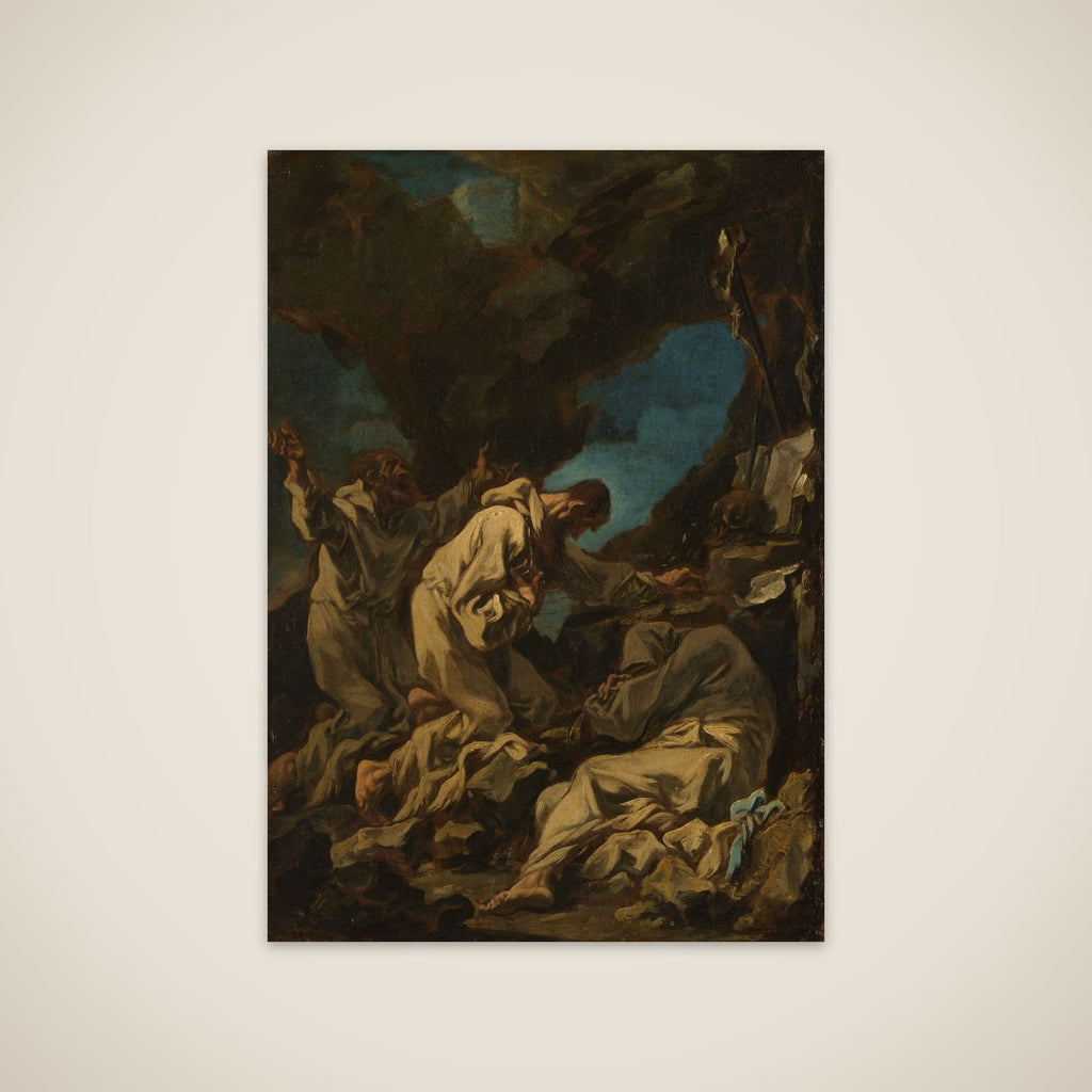 Three Camaldolese Monks in Ecstatic Prayer unframed print