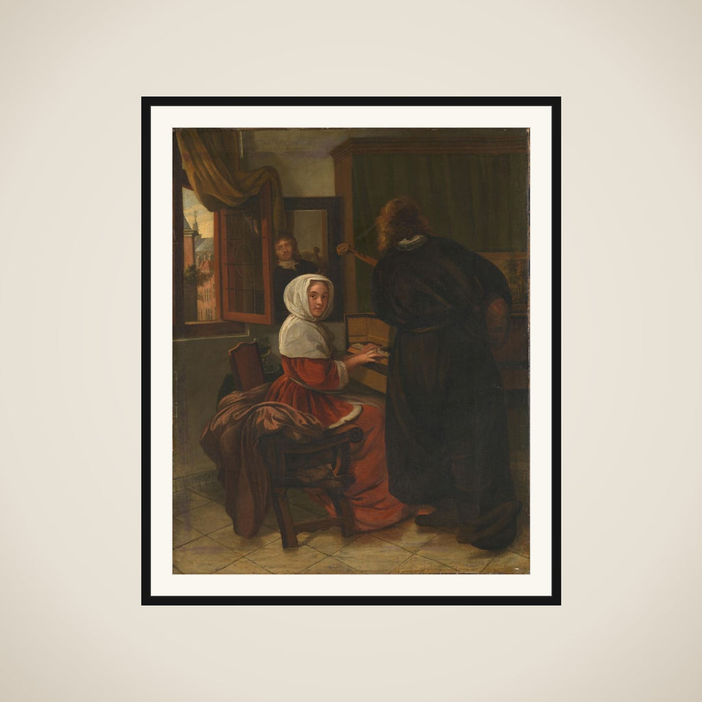 Pair Making Music framed