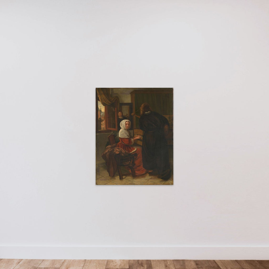 Pair Making Music unframed — shown to scale