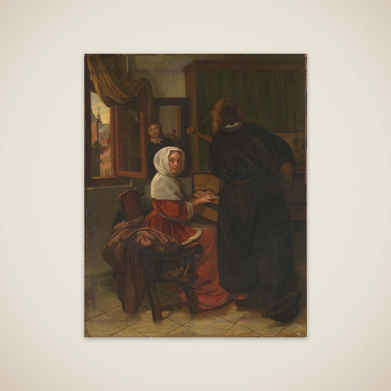 Pair Making Music unframed print