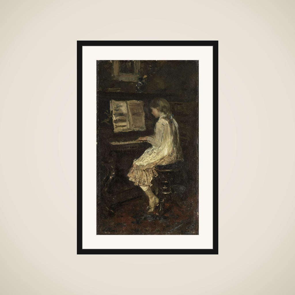 Girl at the Piano framed