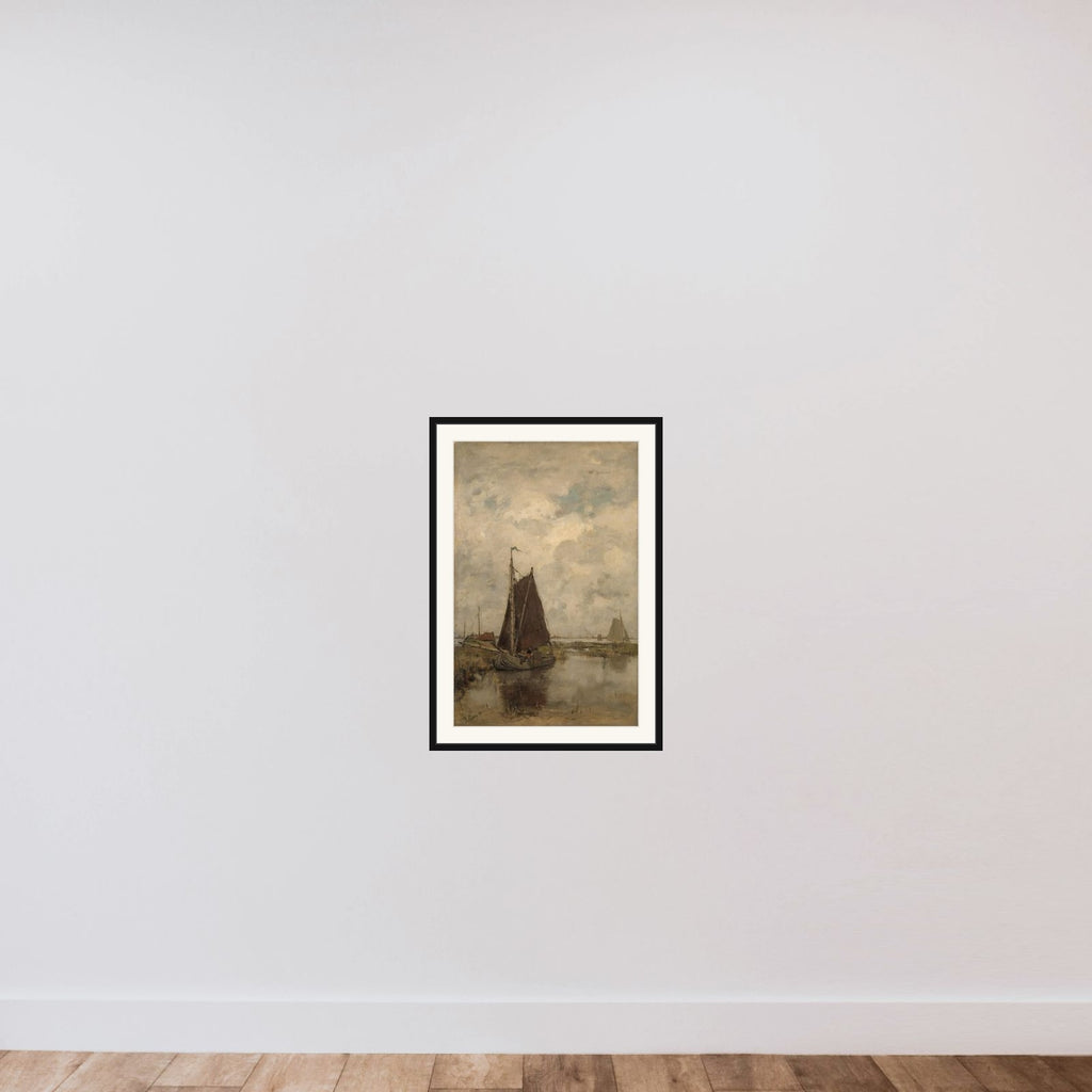 Ships in Dull Weather framed — shown to scale