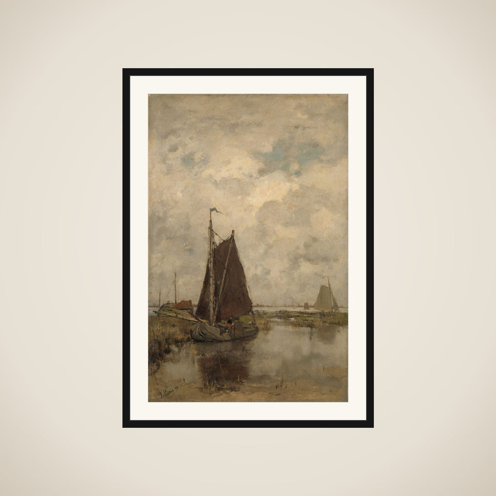 Ships in Dull Weather framed