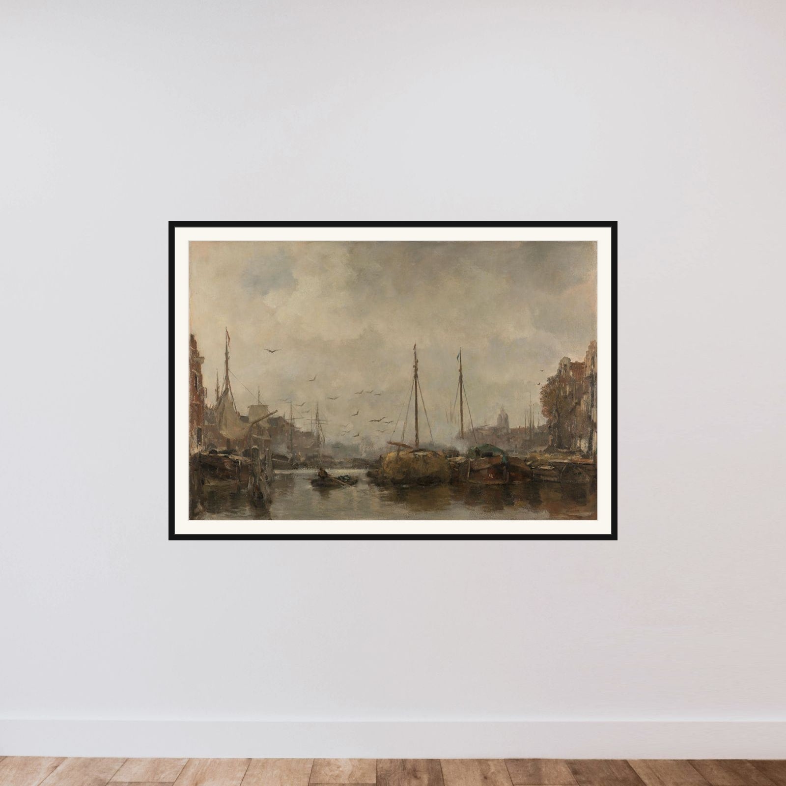 Cityscape framed — shown to scale