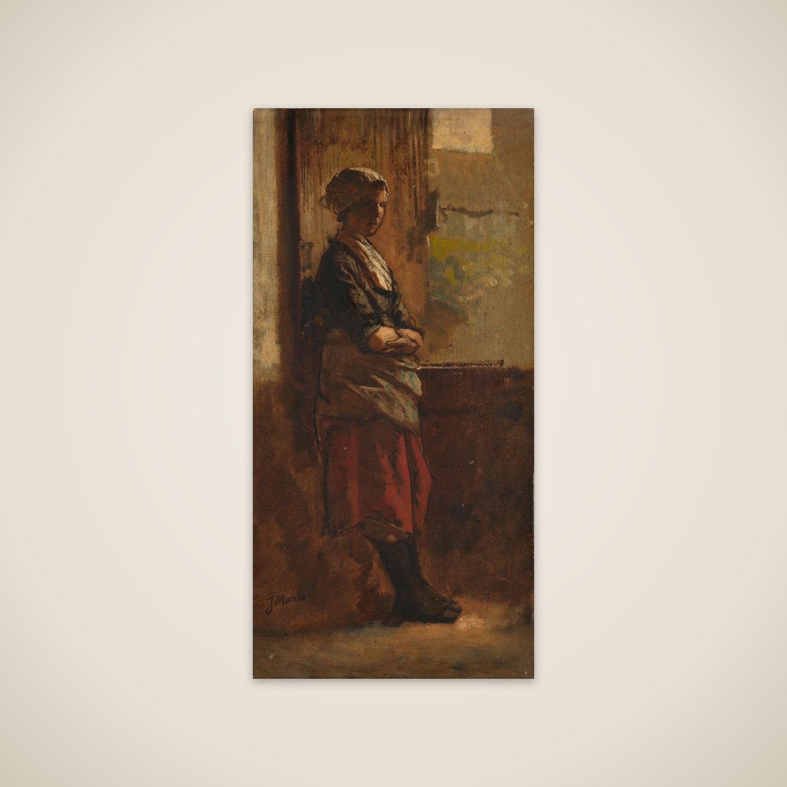 girl bij het venster unframed print