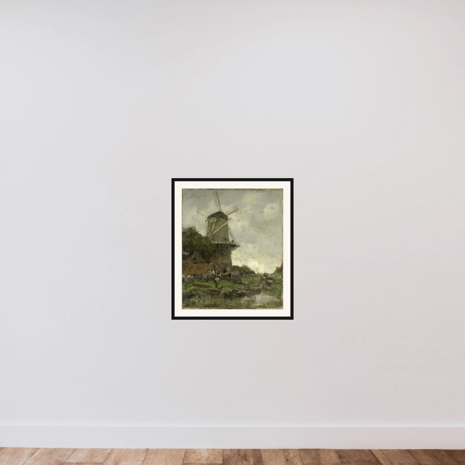 The Windmill framed — shown to scale