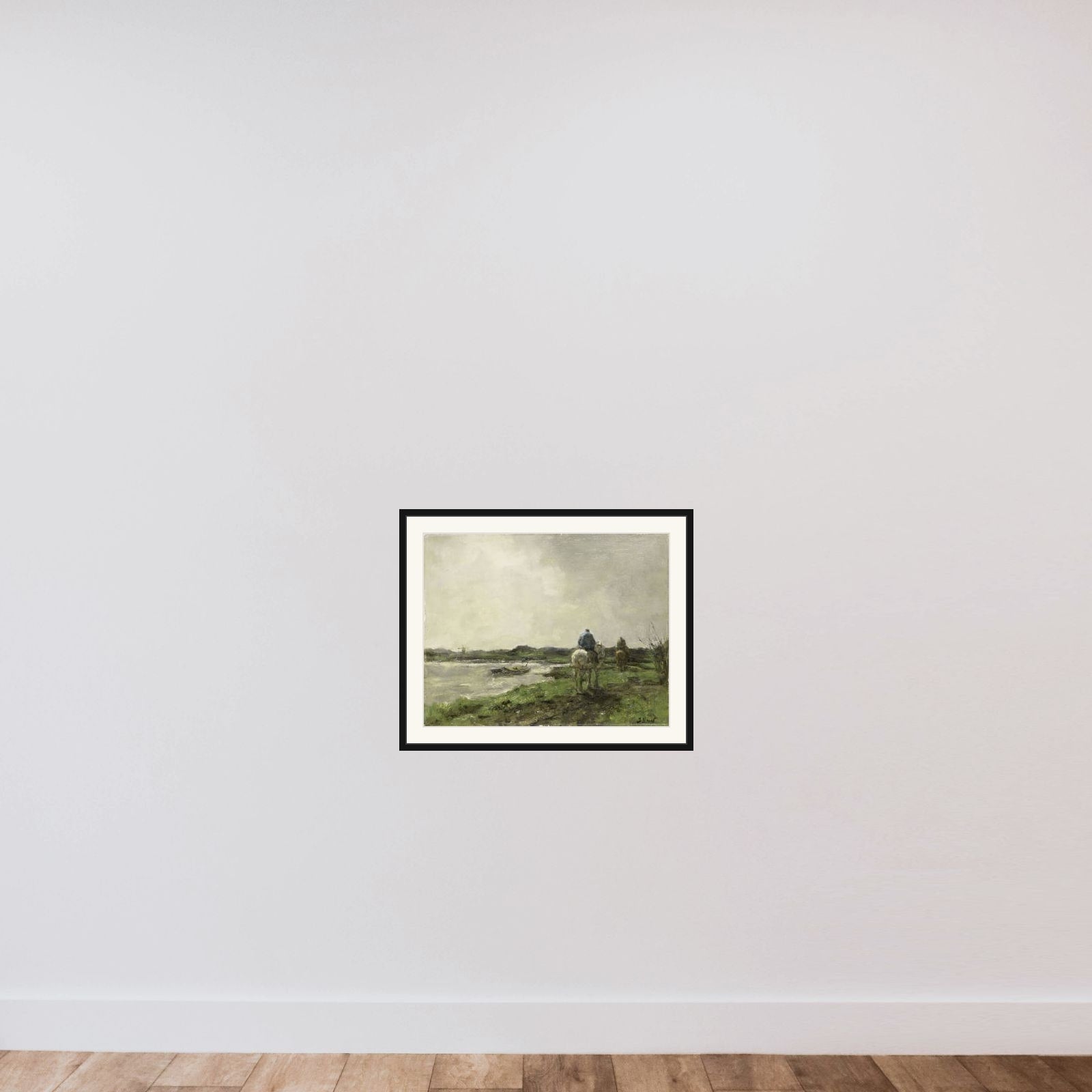 Towpath framed — shown to scale