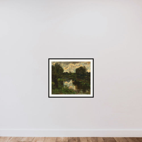 A Polder Landscape after a Thunderstorm framed — shown to scale
