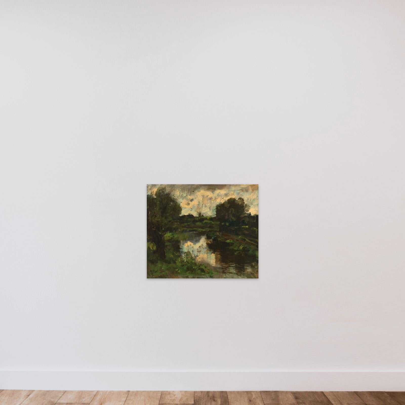 A Polder Landscape after a Thunderstorm unframed — shown to scale