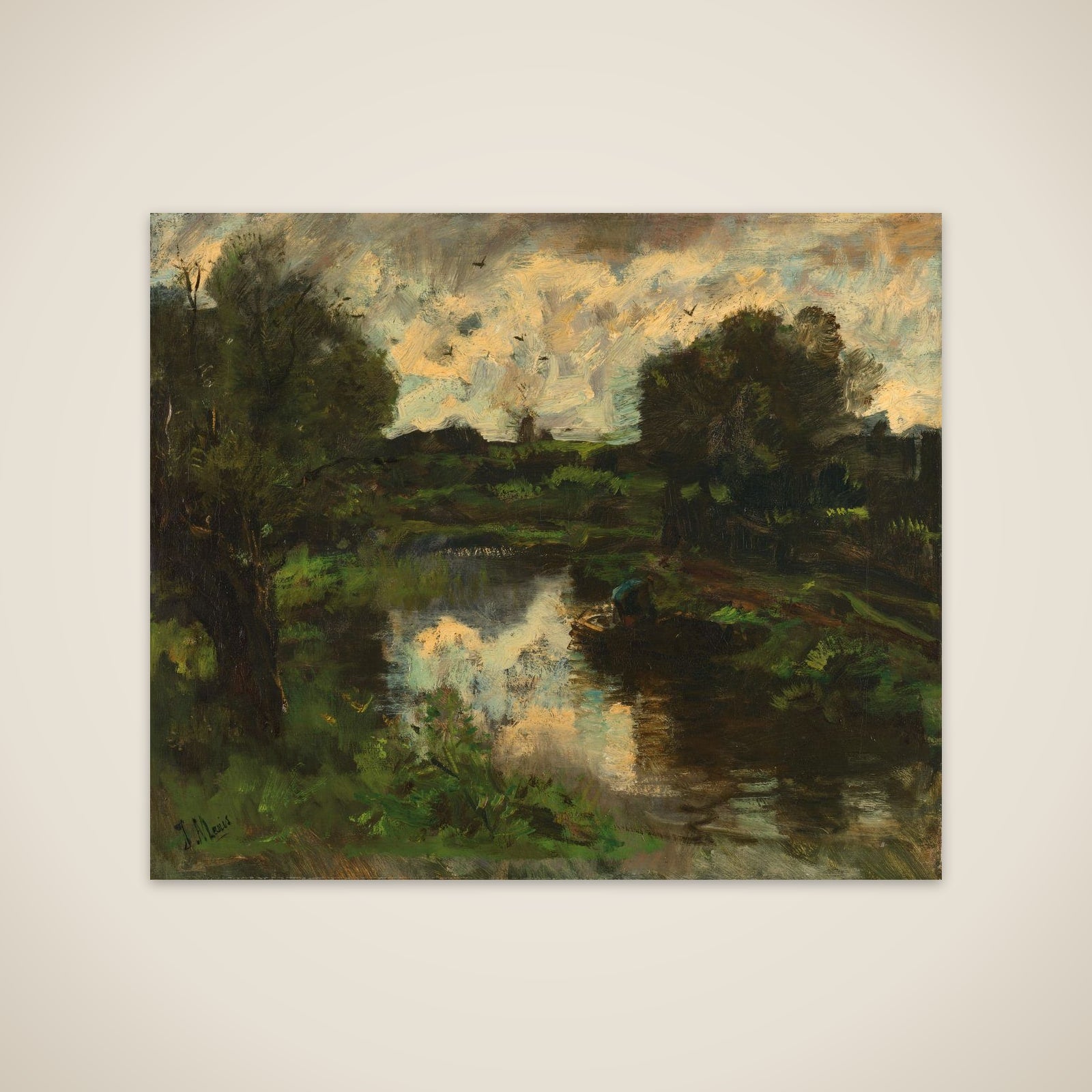 A Polder Landscape after a Thunderstorm unframed print