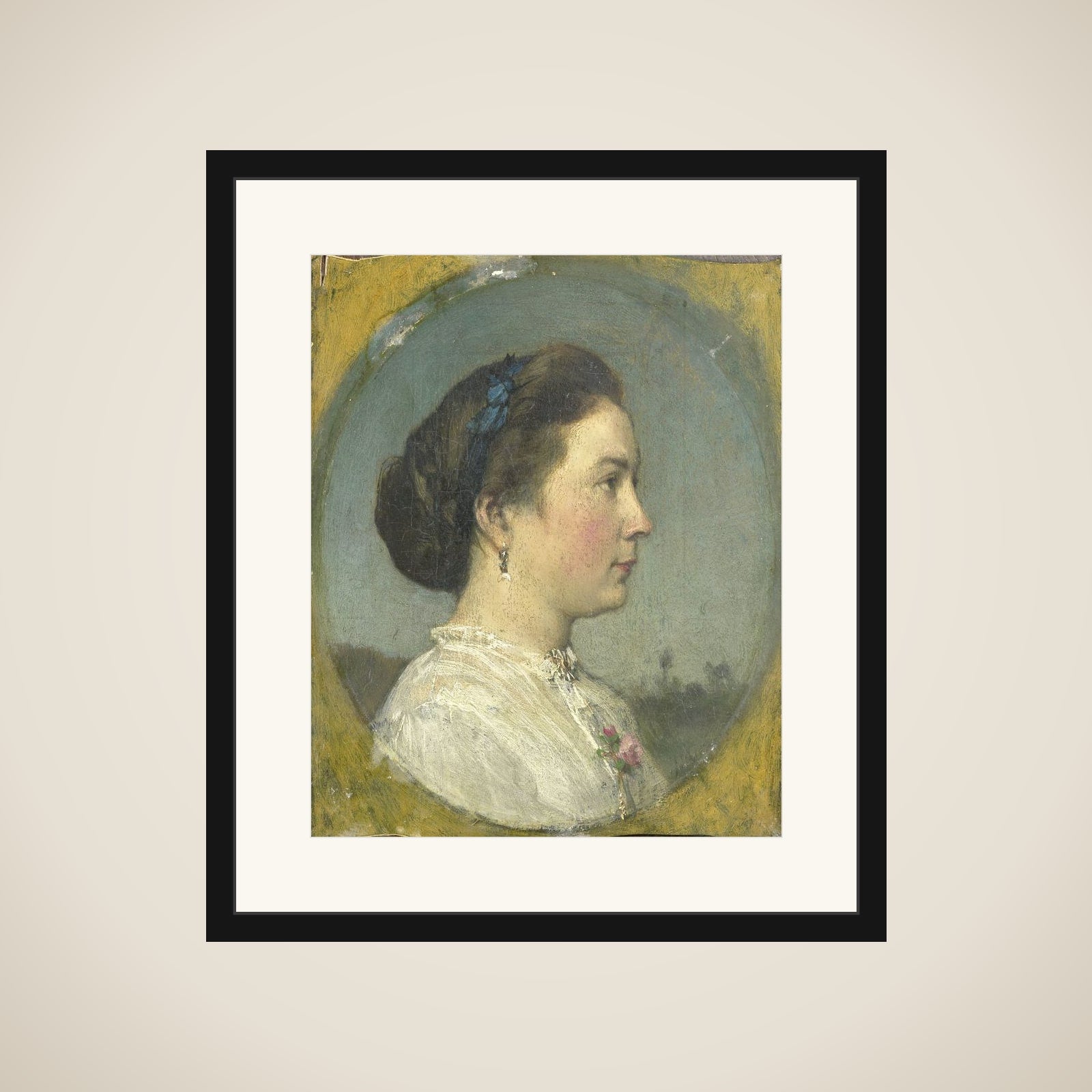 Portrait of Catharina Hendrika Horn, the Artist's Wife framed