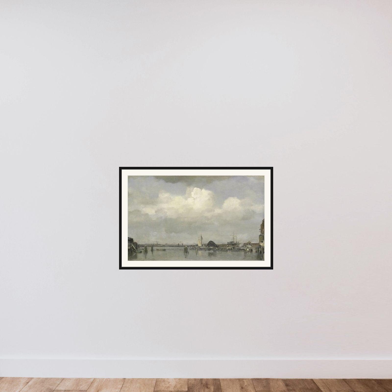 Havengezicht framed — shown to scale