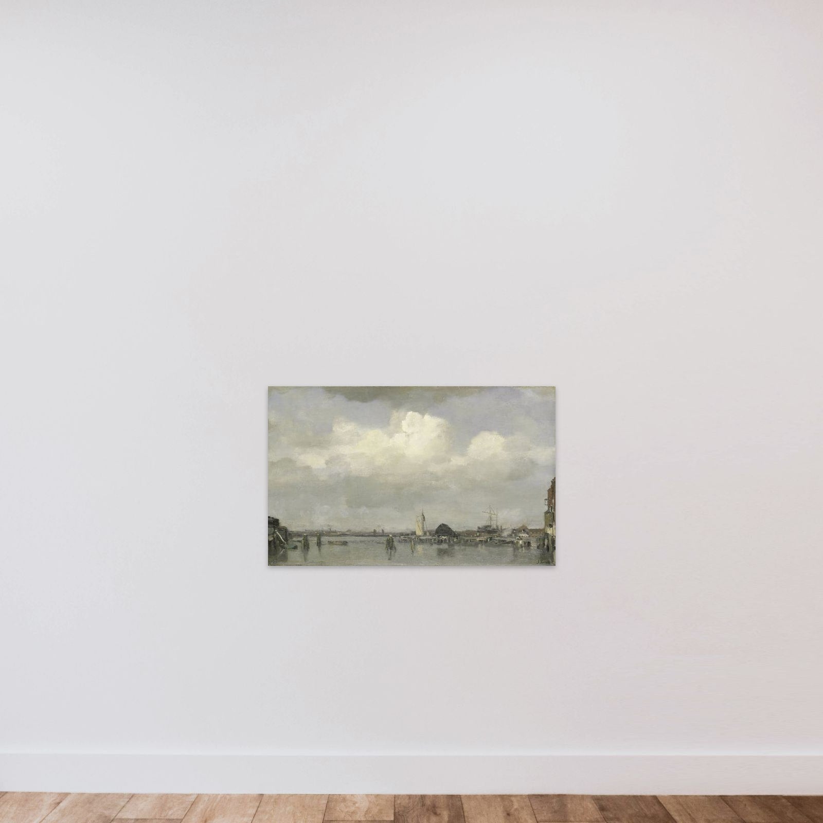 Havengezicht unframed — shown to scale