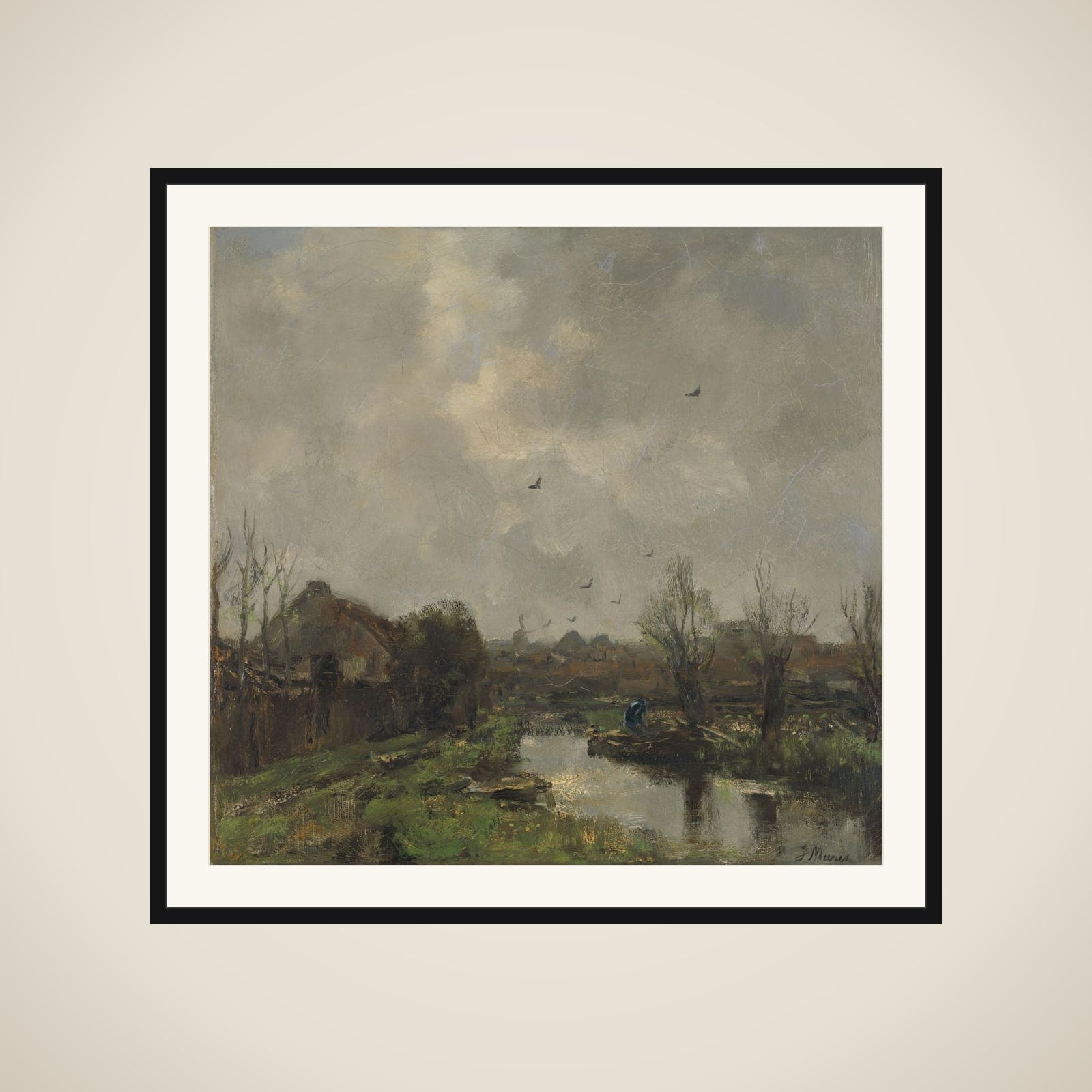 Landschap in de omgeving van the Haag framed