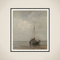 Bluff-bowed Fishing Boat on the Beach at Scheveningen framed