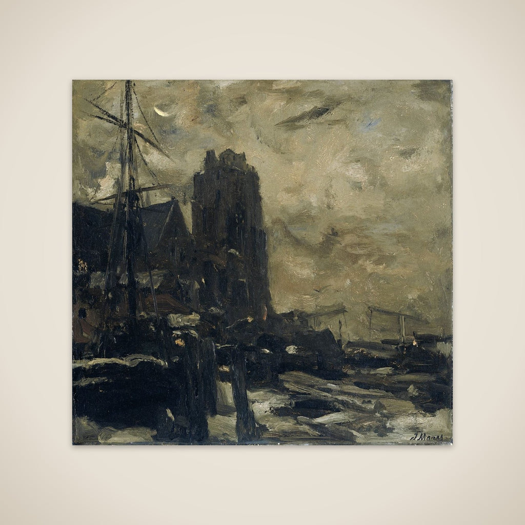 Dordrecht bij avond unframed print