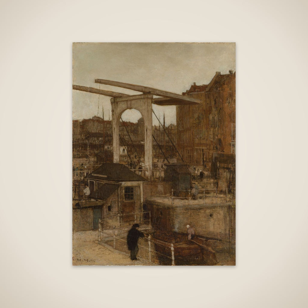 The Nieuwe Haarlemse Sluis on the Singel, known as ‘Souvenir d’Amsterdam’ unframed print