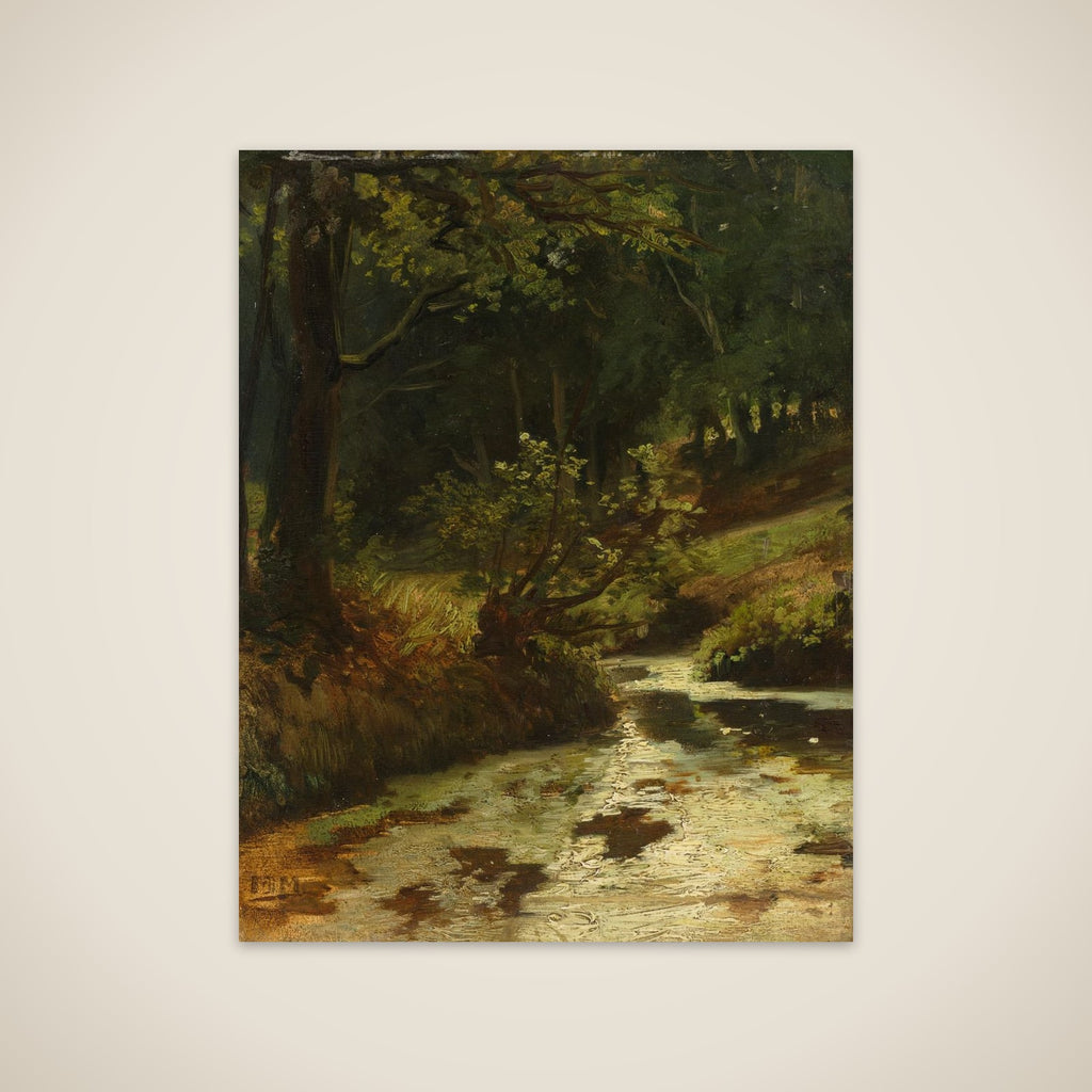A Brook in the Woods near Oosterbeek unframed print