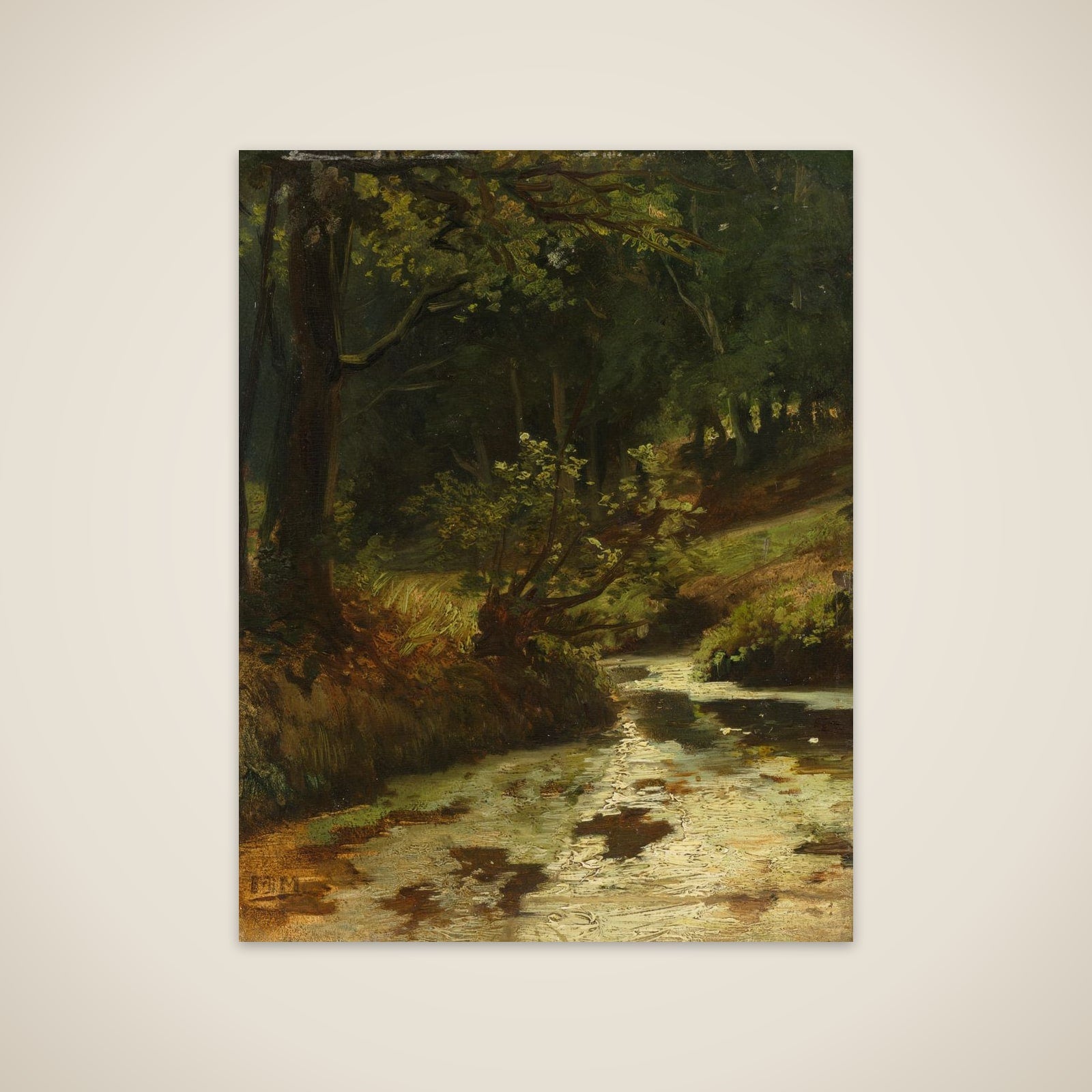 A Brook in the Woods near Oosterbeek unframed print