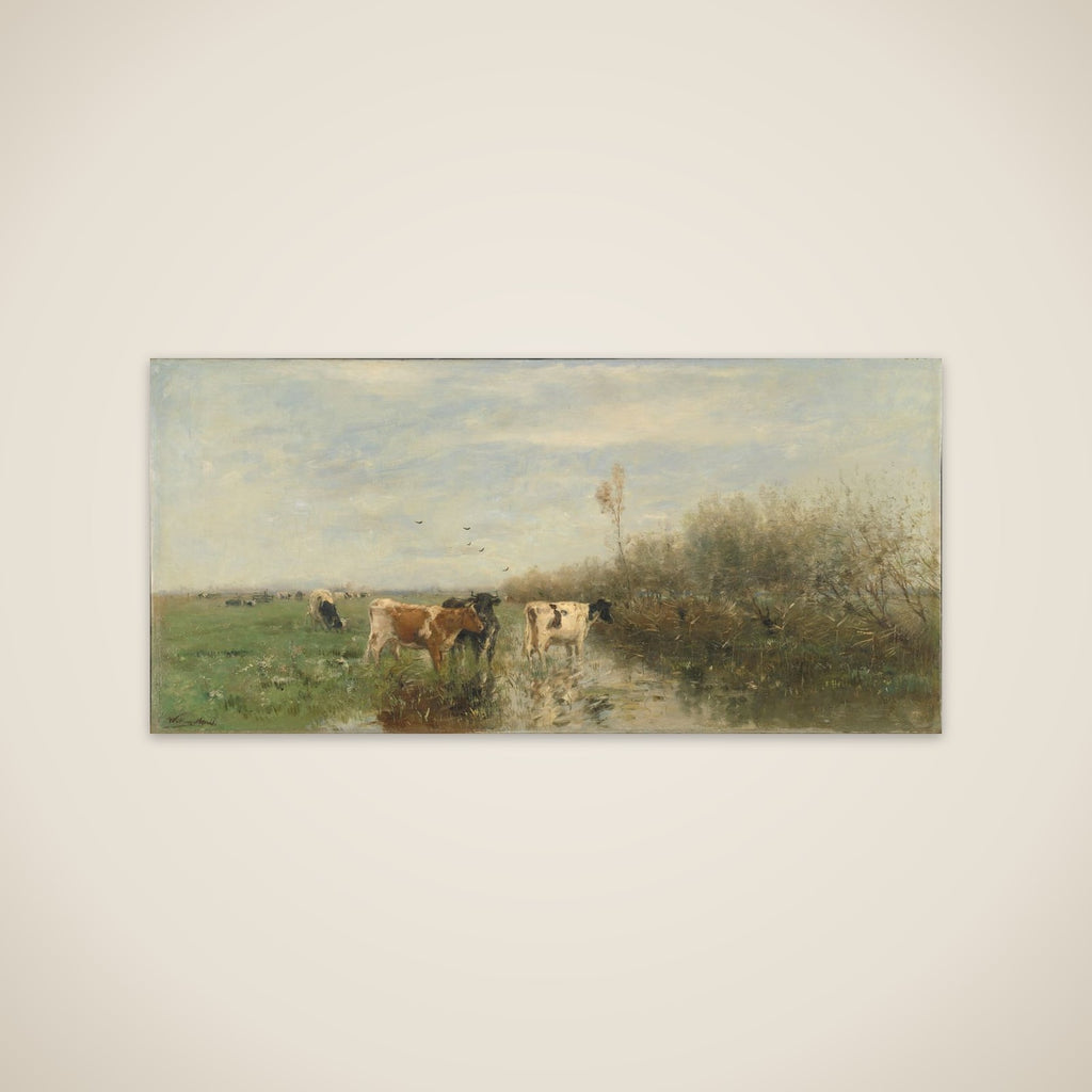 Cows in a Soggy Meadow unframed print