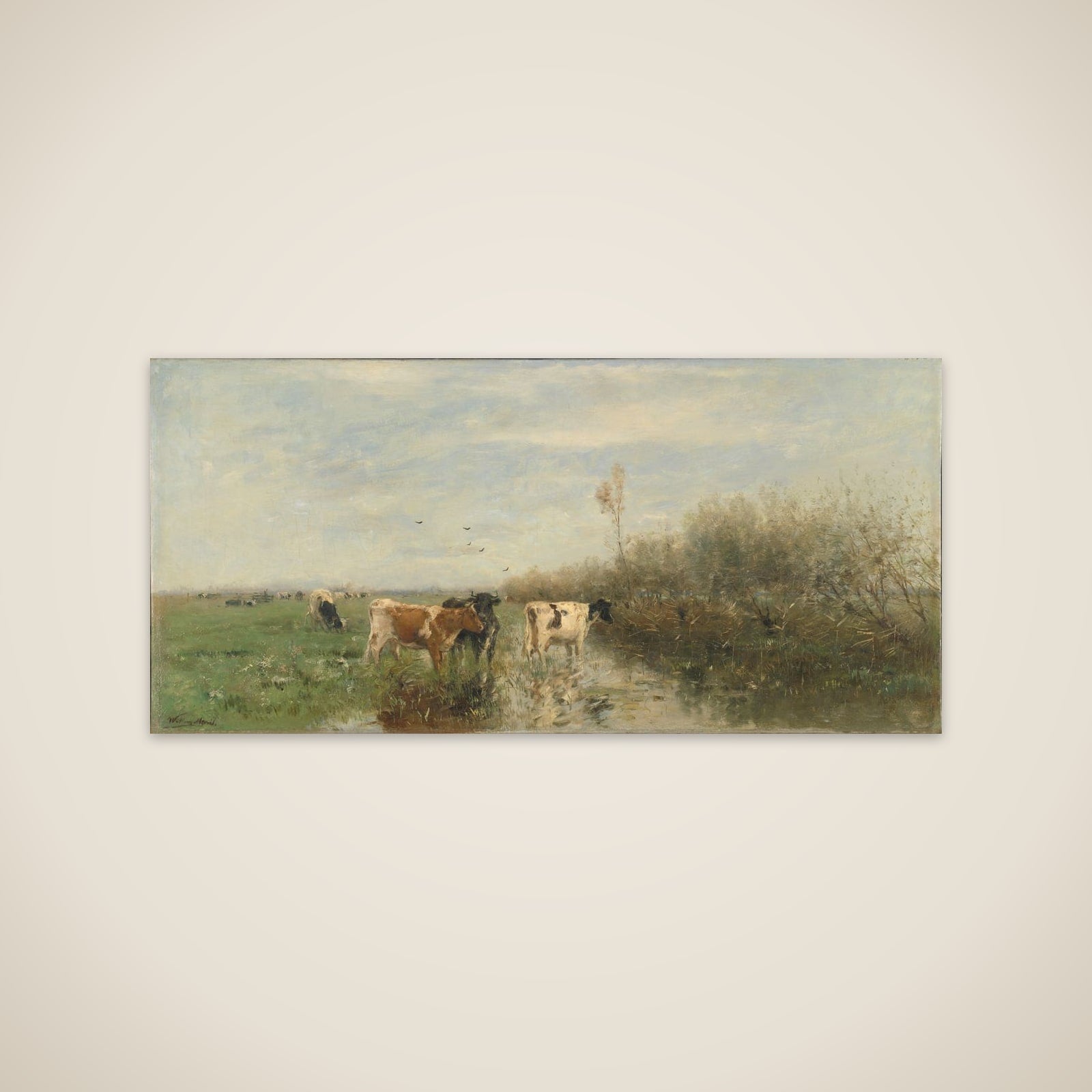 Cows in a Soggy Meadow unframed print