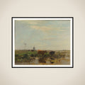 Meadow with Cows beside the Water framed