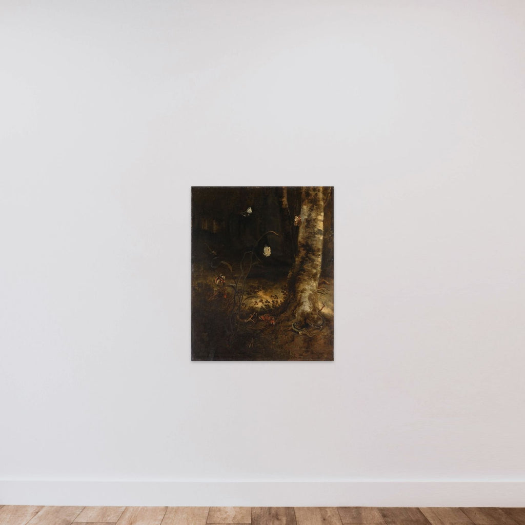 Forest Floor with a Snake, Lizards, Butterflies and other Insects unframed — shown to scale