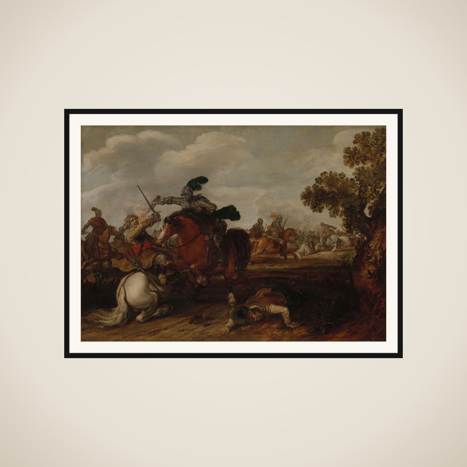 A Cavalry Charge framed
