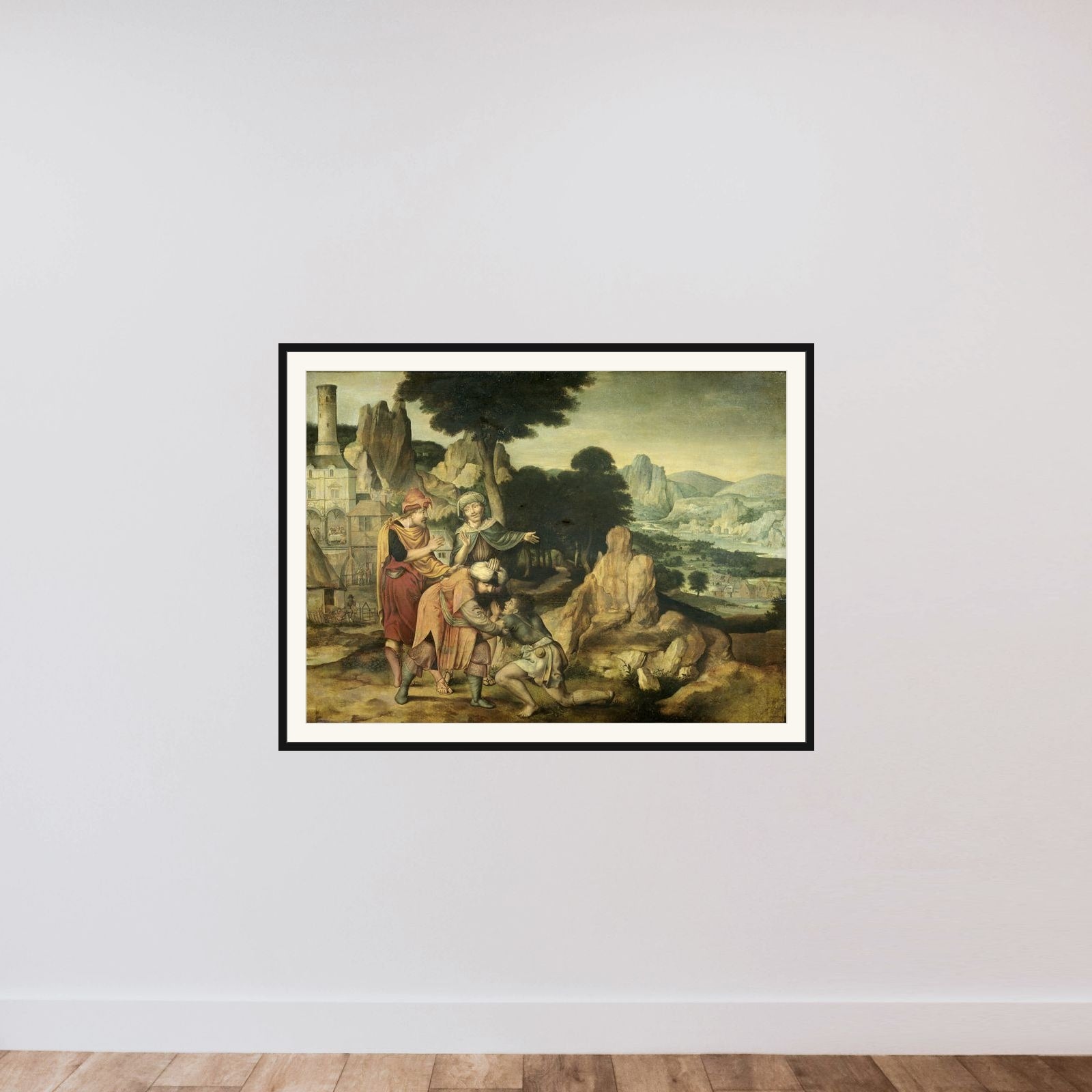 Parable of the Prodigal Son framed — shown to scale