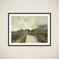 Huisje aan een sloot framed