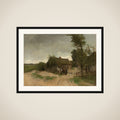 Huisje aan de zandweg framed