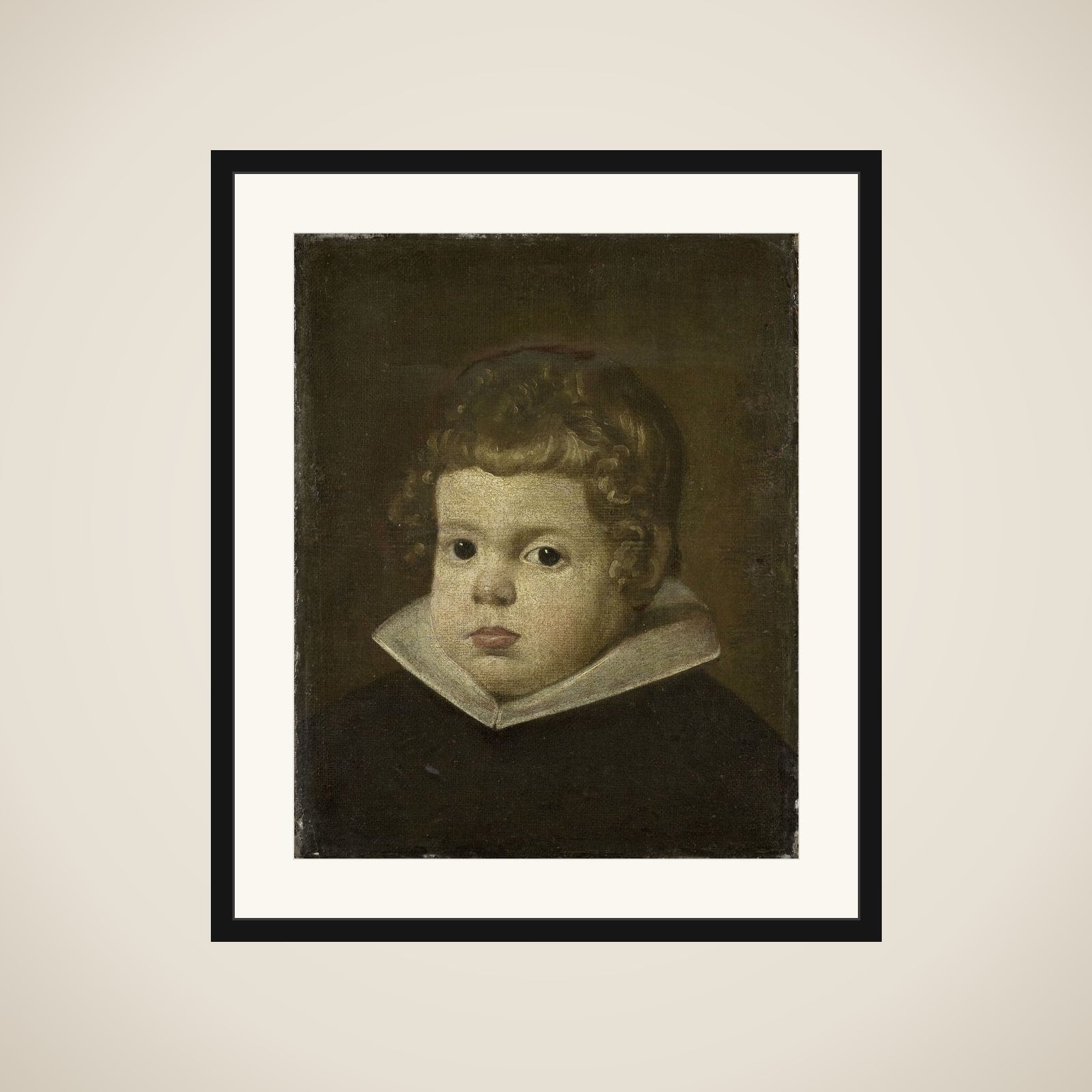 Portrait of a Boy about three years old, possibly Prince Balthasar Carlos, Son of the Spanish King Philip IV framed