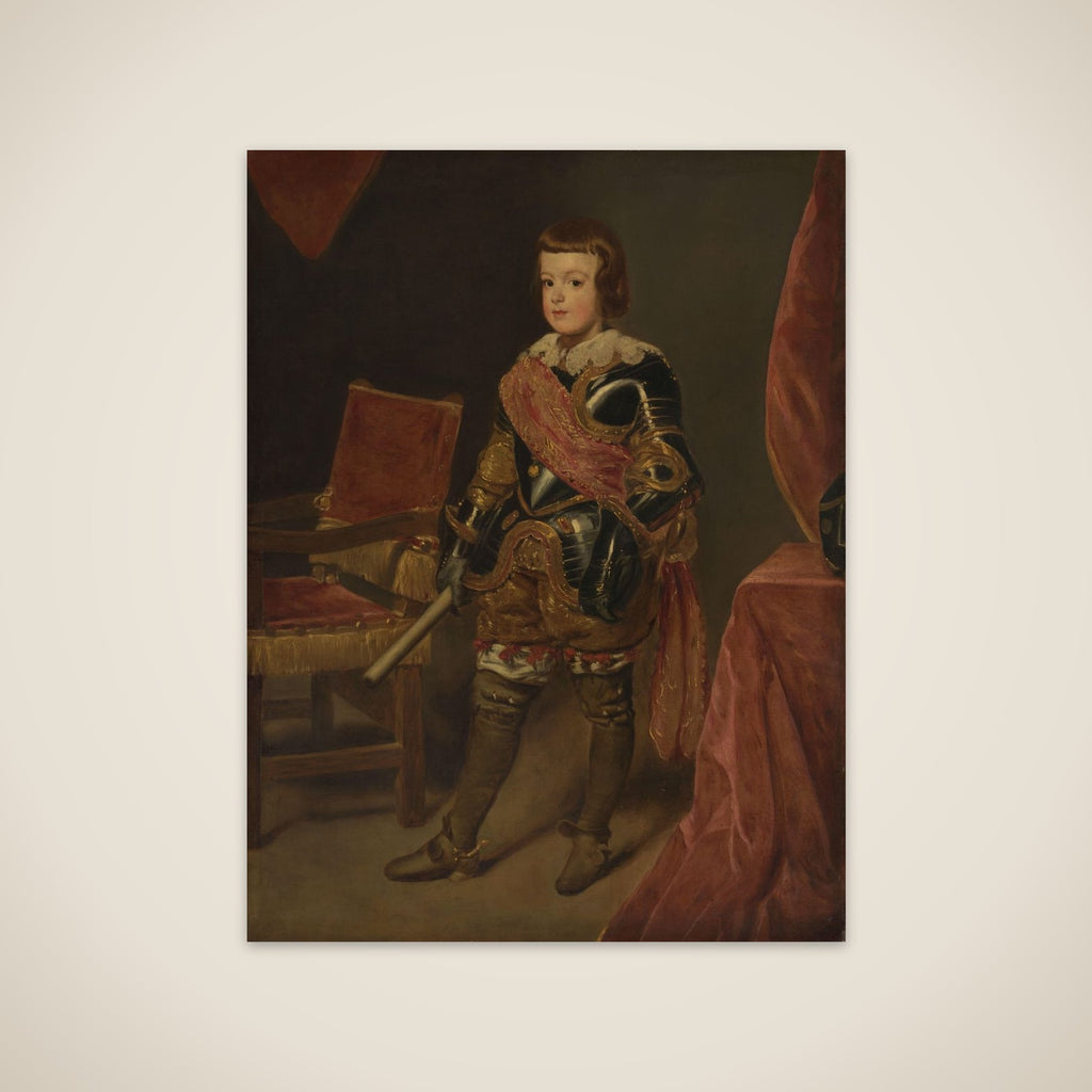 Portrait of Prince Baltasar Carlos, Son of the Spanish King Philip IV, at approximately 11 years of age unframed print