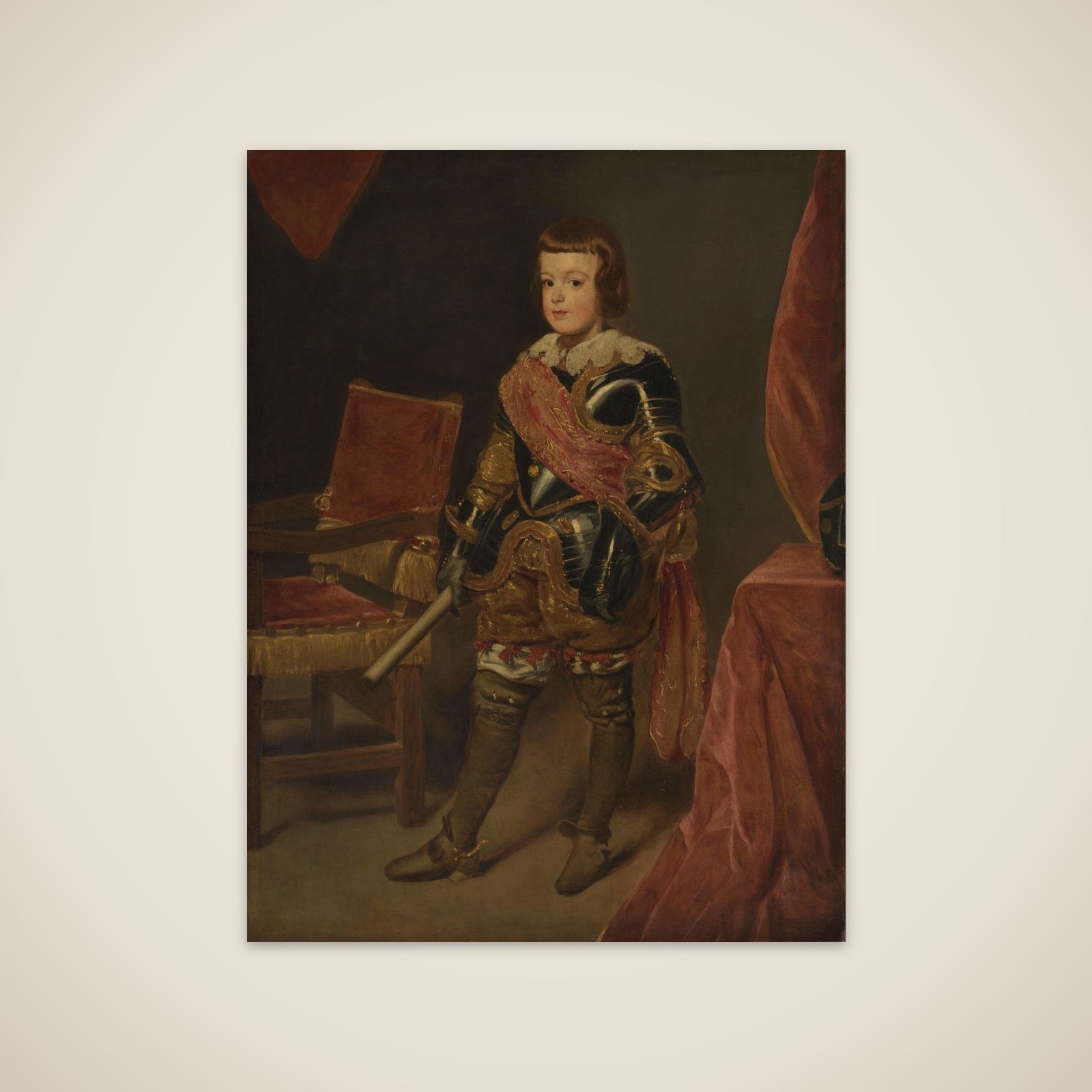 Portrait of Prince Baltasar Carlos, Son of the Spanish King Philip IV, at approximately 11 years of age unframed print