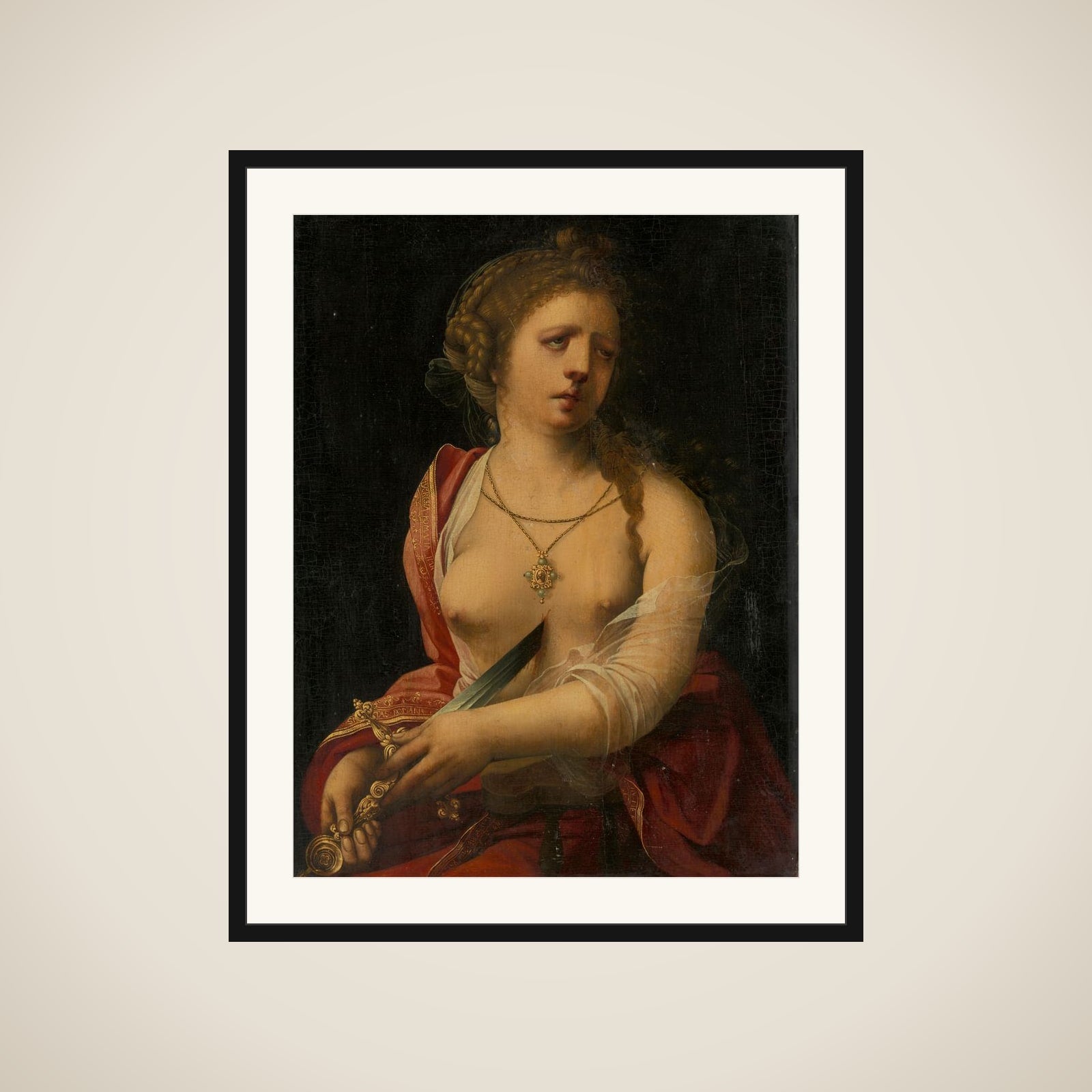 Suicide of Lucretia framed
