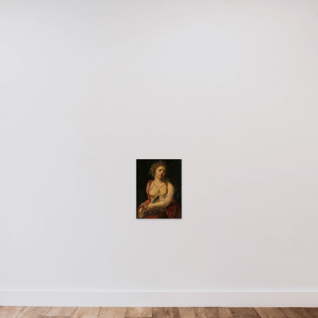 Suicide of Lucretia unframed — shown to scale