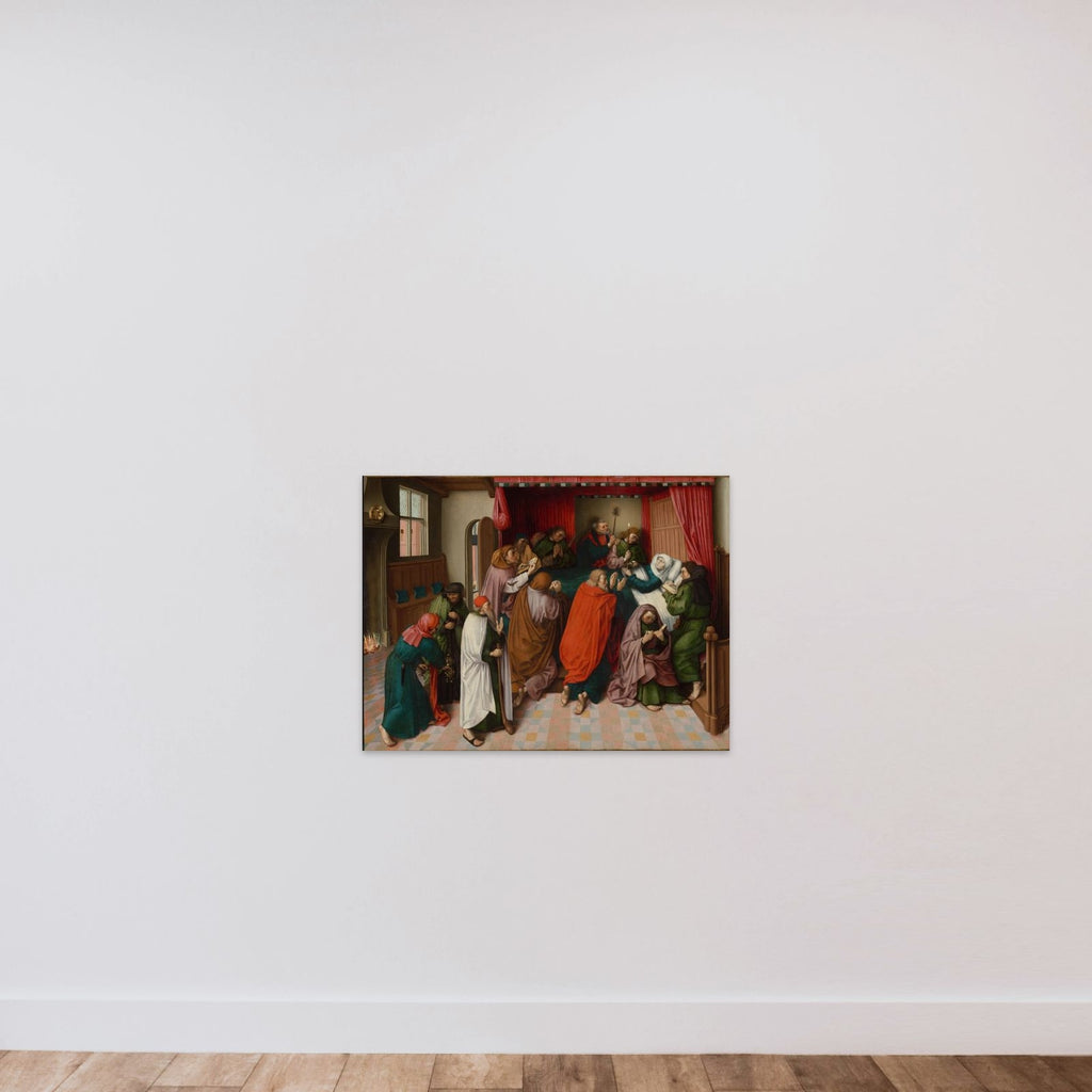 The Death of the Virgin unframed — shown to scale