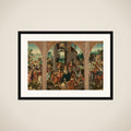 Triptych with Adoration of the Magi (center and inner wings), Saint Antony Abbot (left, outer wing) and Saint Adrian (right, outer wing) framed