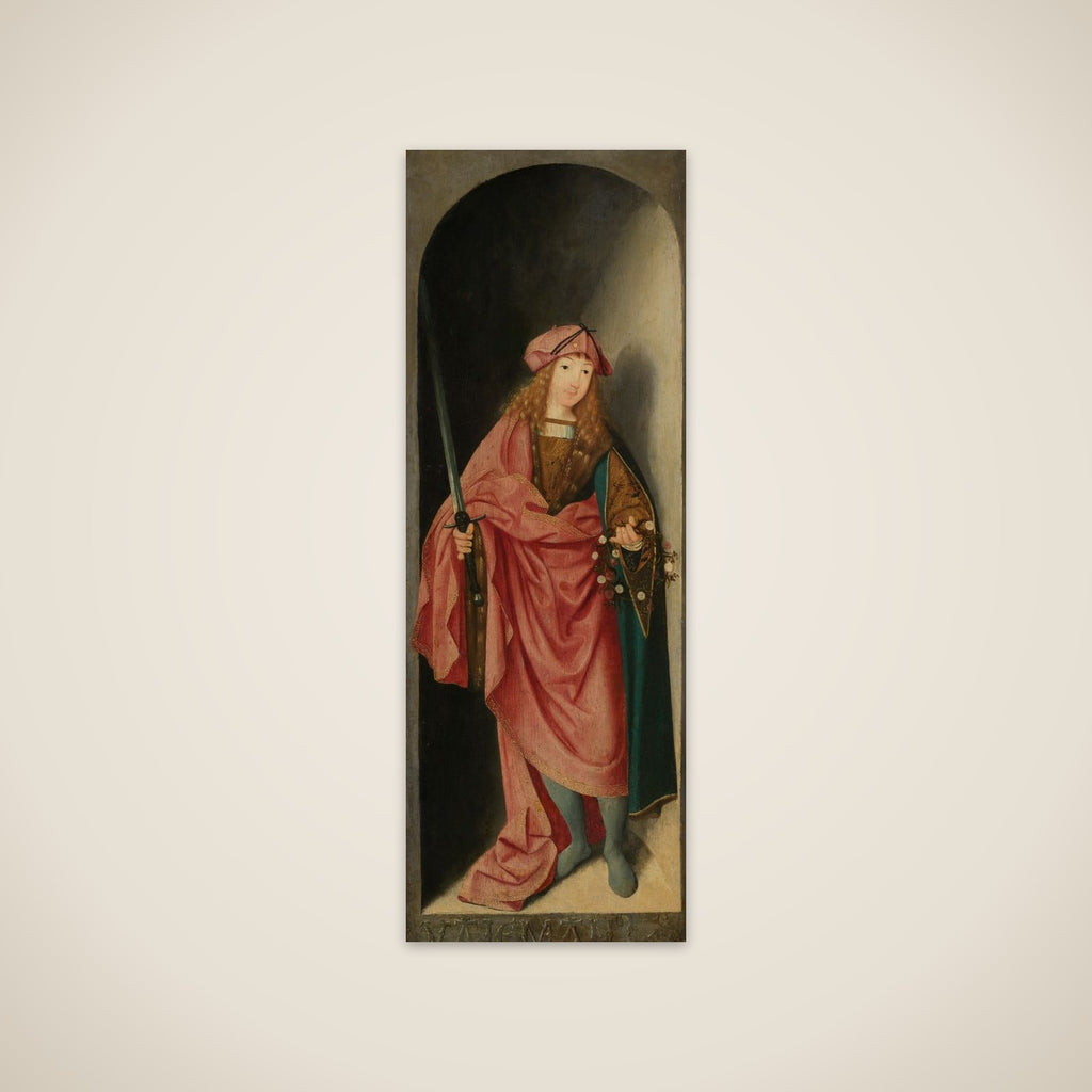 Saint Valerian, left wing of a triptych unframed print