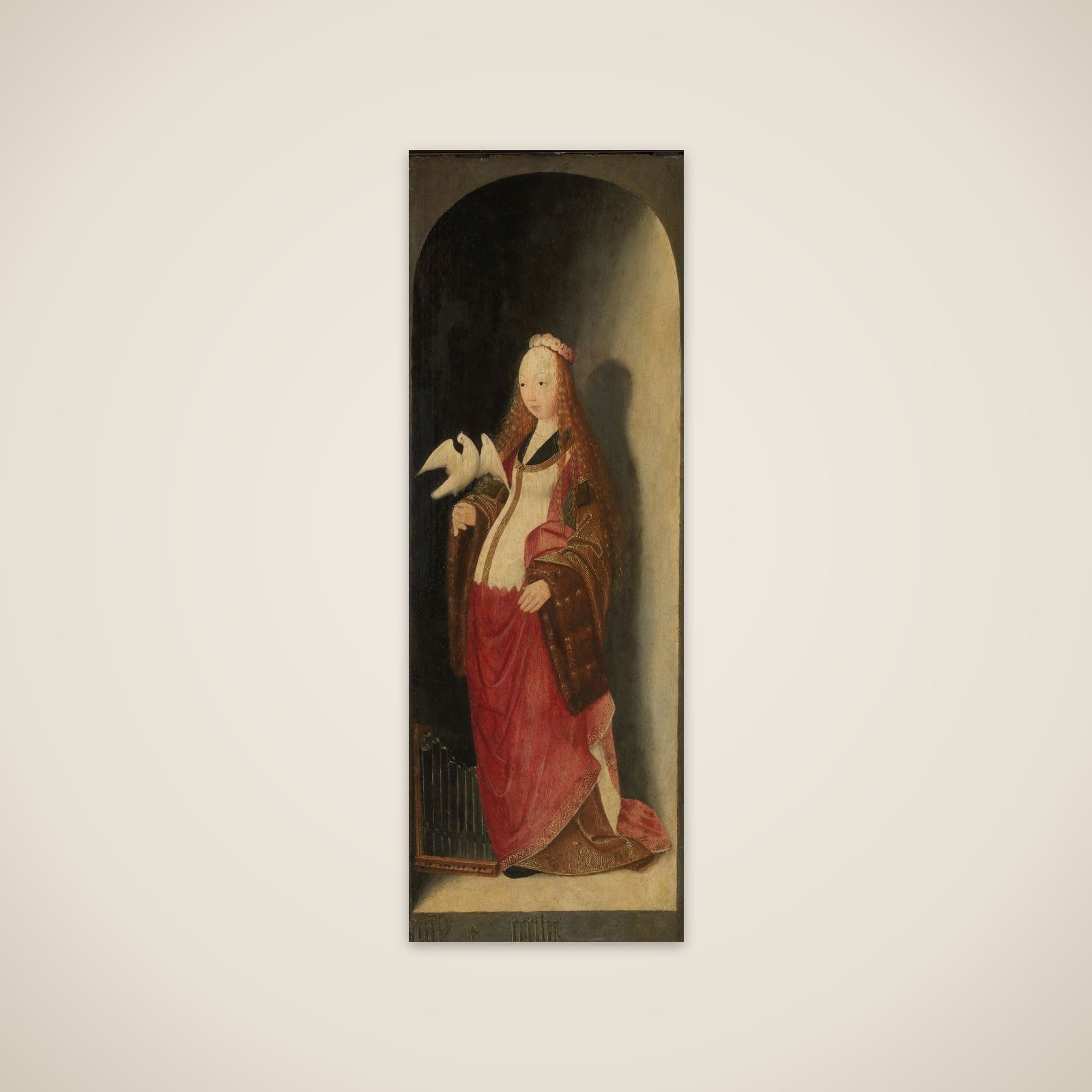 Saint Cecilia, right wing of a triptych unframed print