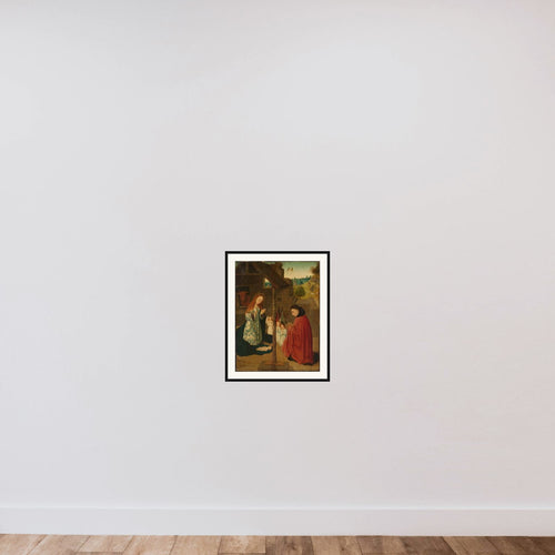 Birth of Christ framed — shown to scale