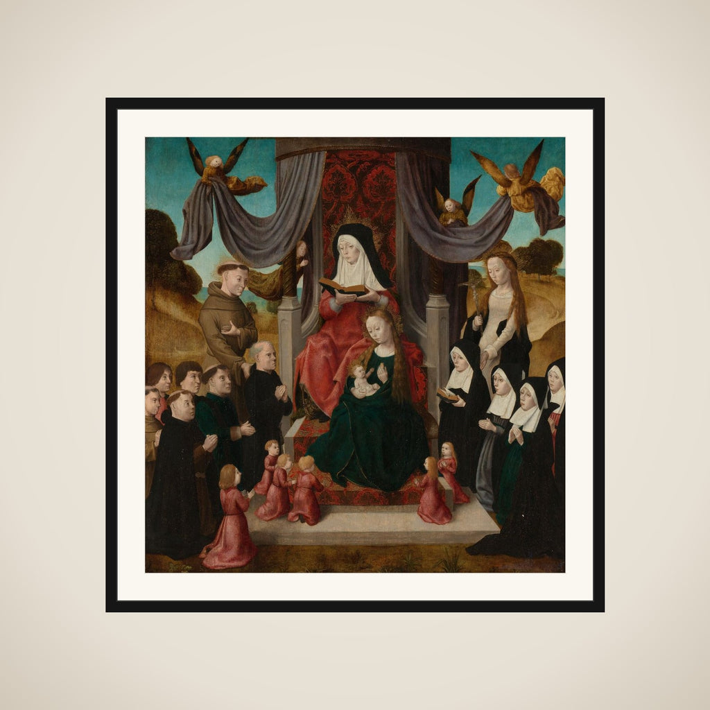 Virgin and Child with Saint Anne and Saints Francis and Lidwina, with Donors (Anna Selbdritt) framed